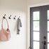 Franklin Brass Casual Farmhouse (5-Pack) Coat and Hat Wall Hooks Double Hooks for Hanging Matte Black Wall Mount Hanger Backpack, Purse, Bag, Towe...