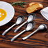 KEAWELL Premium 7.3 Inches Soup Spoons with Hook Handle, Set of 4, 18/10 Stainless Steel, Deep Bowl, Perfect for Ramen, Pho, Miso, Dumplings, Nood...