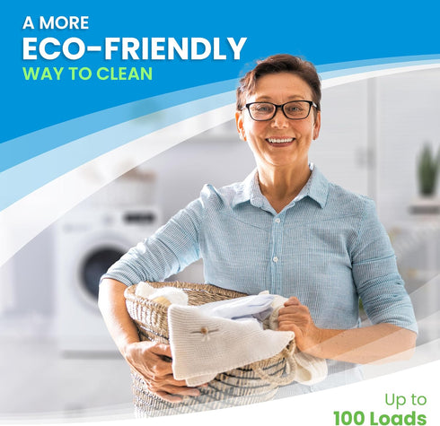 Laundry Detergent Sheets (100 Loads, 50 Sheet) Fresh Linen Scent, Eco Earth Friendly Clean Breeze, Non Toxic People Safe, Washing Travel Supplies,...