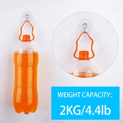 Awpeye 20 Packs Suction Cup Hooks, 1.77 Inches Universal Clear PVC Suction Cups for Shower Removable Window Suction Cups with Hooks for Kitchen Ba...