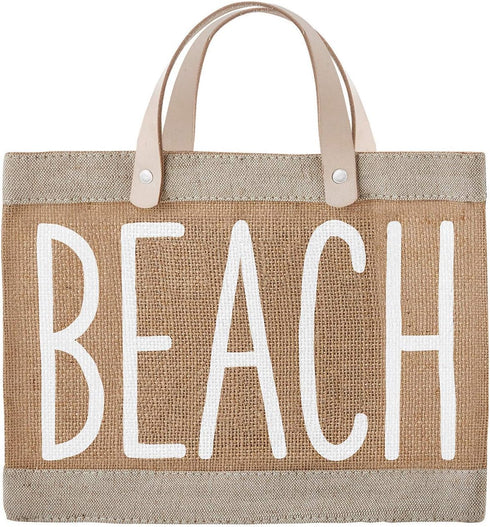 Santa Barbara Design Studio Hold Everything Waterproof Jute Tote Bag, Mini, Beach...