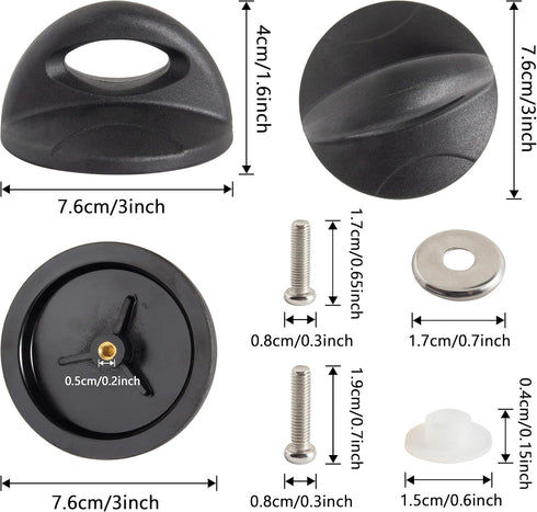 2 PACK Pot Lid Top Replacement Knob Sector Style. Kitchen Cookware Universal Replacement Pan Lid Holding Handles....