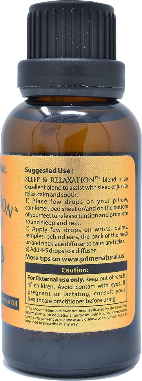 Sleep & Relaxation Essential Oil Blend 30ml/1oz - by Prime Natural - Made in USA - Pure Undiluted Therapeutic Grade - Aromatherapy Scents & Diffus...