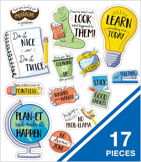 Carson Dellosa Playful Classroom Reminders Mini Bulletin Board—Motivational Reminders and Positive Affirmations, Homeschool and Classroom Decor (1...