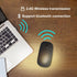 Slim Bluetooth Mouse, USB Wireless Mouse with 2.4GHz Nano Receiver, Portable Small Mouse Compatible with iPad, Tablet, Computer, Laptop, Silent Mi...