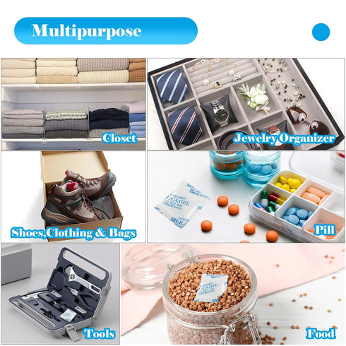 60 packs 3 Grams Silica Gel Packs Desiccant Packets for Storage, Transparent Desiccant?Food Safe Desiccant Dehumidifiers, for 3D Filaments Spices ...