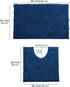 Bathroom Rugs Sets 2 Piece, Luxury Chenille Bath Mat Set, Soft Plush Anti-Slip Bath Rug + U-Shaped Toilet Mat. Microfiber Shaggy Carpet, Super Abs...