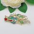 Navachi 18k Gold Plated Clear Crystal Dragon Head Brooch Pin...