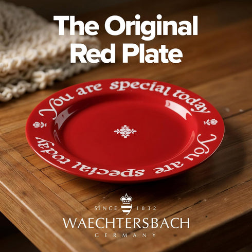 "You Are Special Today" Red Plate – Original Waechtersbach – Iconic Gift for Birthday, Graduation, Mother's Day & Milestones – German Ceramic Trad...