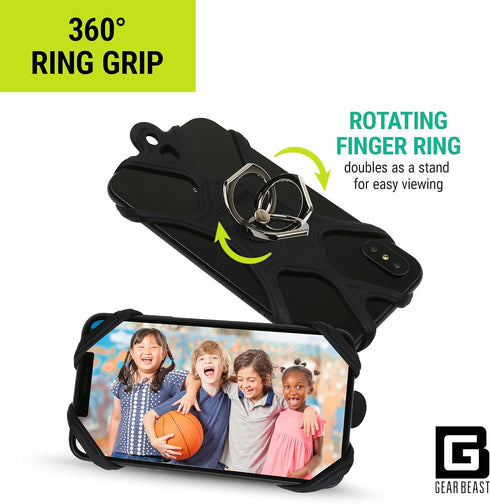 Universal Phone Lanyard Holder and Ring Grip, Silicone Cell Phone Lanyard Neck Strap and Phone Ring Holder Stand Compatible with Most Smartphones...