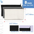 8 Pack Blank Cotton Canvas DIY Craft Zipper Bags Pouches Pencil Case for Makeup Cosmetic Toiletry Stationary Storage(Black + Grey + White)...