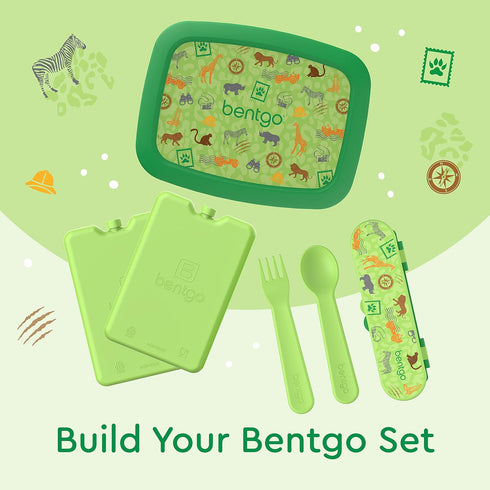 Bentgo® Kids Utensil Set - Reusable Plastic Fork, Spoon & Storage Case - BPA-Free Materials, Easy-Grip Handles, Dishwasher Safe - Ideal for School...