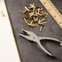 300 Pieces 3/4 Inch Paper Fasteners Small Round Metal Brads with Hole Punch for Scrapbooking Crafts Making DIY (Gold)...