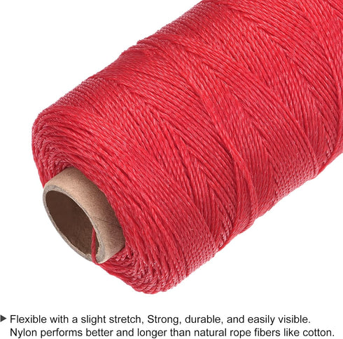 MECCANIXITY Twisted Mason Line Nylon Twine String Cord Red 100M/109 Yard 1MM Dia for Netting, Landscaping, Home Improvement, DIY Projects, Craftin...