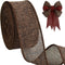 TONIFUL Burlap Wired Ribbon, 1-1/2 Inch Faux Burlap Ribbons, Brown Burlap Ribbon for Christmas, Home Decor, Gift Wrapping, Tree Topper Bow, Wreath...