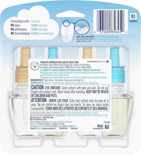 Febreze Plug Air Freshener Refills, Limited Edition Fresh-Baked Vanilla Scent, (2 Count, 1.75 Oz)...