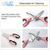 8" Heavy Duty Scissors, Utility Scissors All Purpose for Cardboard, Plastic, Carpet, Rope, Leather. Sharp Stainless Steel Blades, Non?Slip Handle,...