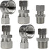 Universal Valve Plumbing Fittings Adapters: 1/2 to 3/8 Adapter, 3/8 to 1/2 Water Line Adapter, 3/8 Female to 1/2 Male Adapter, Straight & Angle Co...
