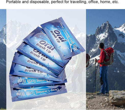 Brush Ups Baby Teeth Wipes Oral Up,Songfir Teeth Wipes,Deep Cleaning Teeth Wipe,Deep Cleaning Theet Wipes 50Pcs Wipes Dental Clean Teeth Wipe Clot...