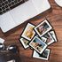 Magnetic Polaroid Picture Frame 2.5 * 3.5", Instax Mini Frame Photo Magnets, Min Photo Sleeve Pocket for Fridge, Wallet Size Picture Frame, Black-...