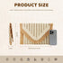Straw Clutch Purse for Women Envelope Beach Bag with Fringe Trim Summer Woven Clutch Handbag...