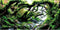 AWERT 48x24 inches Branches Fish Tank Background Green Algae Aquarium Background River Bed & Lake Aquarium Background Vinyl Background...
