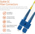 BEYONDTECH LC to SC Fiber Patch Cable Single Mode Duplex - 3m (9.84ft) - 9/125um, Compatible with OS1 - OS2, LSZH PureOptics Cable Series...