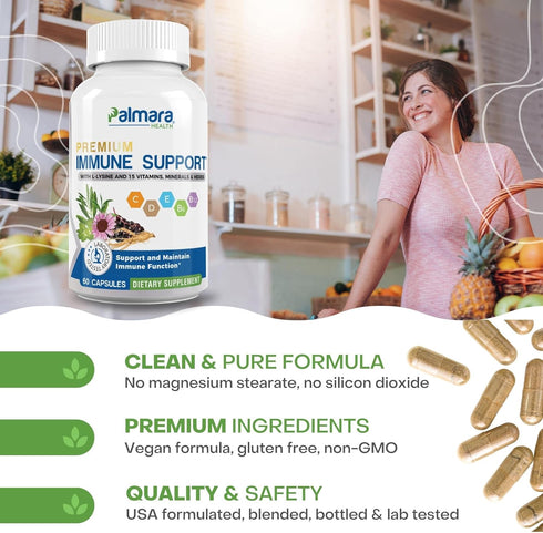 Premium Immune Support, 60 Capsules...
