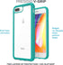Speck Products Compatible Phone Case for Apple iPhone 8 Plus, Presidio V-Grip Case, Clear/Caribbean Blue...