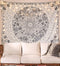 Neasow Bohemian Tapestry Wall Hanging, Beige White Floral Tapestry with Dotted Daisy Medallion Print Bedroom Boho Hippie Home Decor, 60×80 inches...