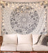 Neasow Bohemian Tapestry Wall Hanging, Beige White Floral Tapestry with Dotted Daisy Medallion Print Bedroom Boho Hippie Home Decor, 60×80 inches...