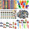 Race Car Party Favors Set - 110 pcs Race Car Birthday Party Supplies, Keychains, Slap Bracelet, Race Car Stickers, Race Car Straws, Stamps for Kid...