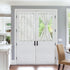 FMFUNCTEX Sheer French Door Curtains 40 Inches Long Green White Semi-Sheer Patio Half Door Panel Branch Tree Print Curtains for Glass Door with 1 ...