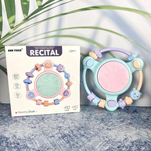 Kids Musical Durm Toy Beading Durm Sound Toy Early Hand Development Educational Learning Music Toy for Boys Girls 18M+...