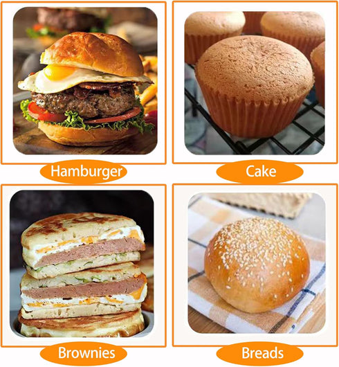 Mini Pie Pan Tart Tins Cupcake Pan 4 Inch Air Fryer Hamburger Bun Mold Mini Cake Pans for Baking-2SETS...
