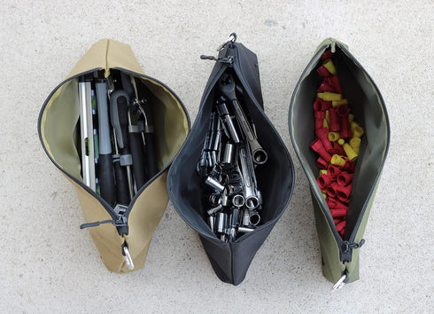 3 Pack Premium Tool Pouch Zipper Bag with internal pockets, 12inch Tool Bag, Multipurpose Storage pouch, Flat Bottom with YKK Zipper for Tools, Ga...