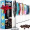 PowerLix Powerful Handheld Milk Frother With Stand Battery Operated Foam Maker Frother Wand For Coffee (A Black) (Black Marble)...