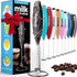 PowerLix Powerful Handheld Milk Frother With Stand Battery Operated Foam Maker Frother Wand For Coffee (A Black) (Black Marble)...