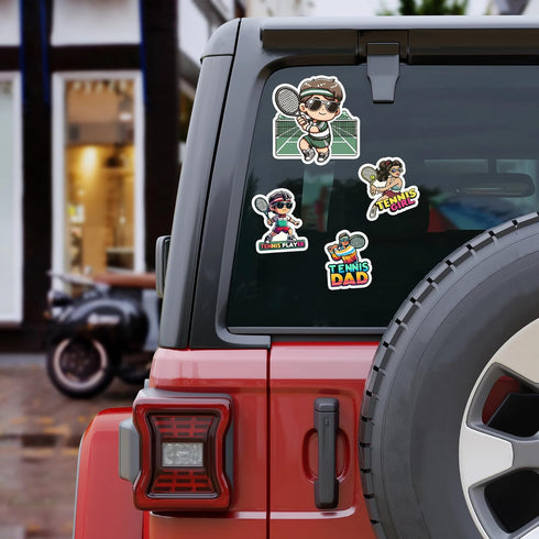 Pack 50 PCS Tennis Stickers Print Waterproof Vinyl Decals Items for Boys Men Adults Teens Sports Players Decorations Car Phone Case Water Bottles ...