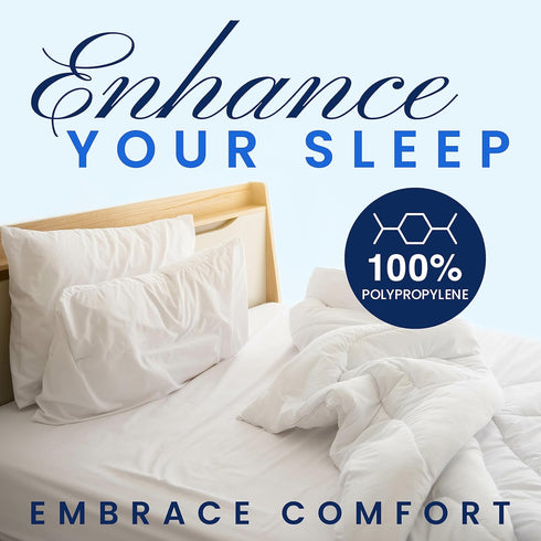 BRODER MFG. INC. - Full Size Mattress Protector, Soft and Smooth Mattress Cover, Waterprood White Fabric Bed Cover with Zipper, Machine-Washable M...