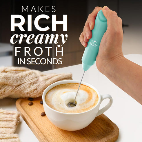 Zulay Froth Mate Powerful Milk Frother for Coffee - Portable & Compact Handheld Foam Maker for Lattes, Cappuccinos, Matcha, Hot Chocolate - Milk F...