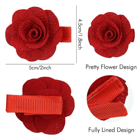 inSowni 12 Pack Flower Alligator Hair Clips Barrettes Fully Lined for Infants Baby Girls Toddlers Kids...