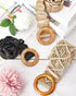 Hercicy 3 Pcs Rattan Straw Woven Belt Bohemian Waist Rope Braid Belts for Women, Trendy Boho Ladies Skinny Dress Belt Multicolor...