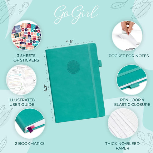 GoGirl Budget Planner – Monthly Financial Planner Organizer Budget Book. Expense Tracker Notebook Journal to Control Money, A5 (Turquoise)...