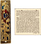 TALISMAN4U Gold Enamel Jewish MEZUZAH CASE with Scroll Jerusalem Israel Judaica Door Mezuza 4"...
