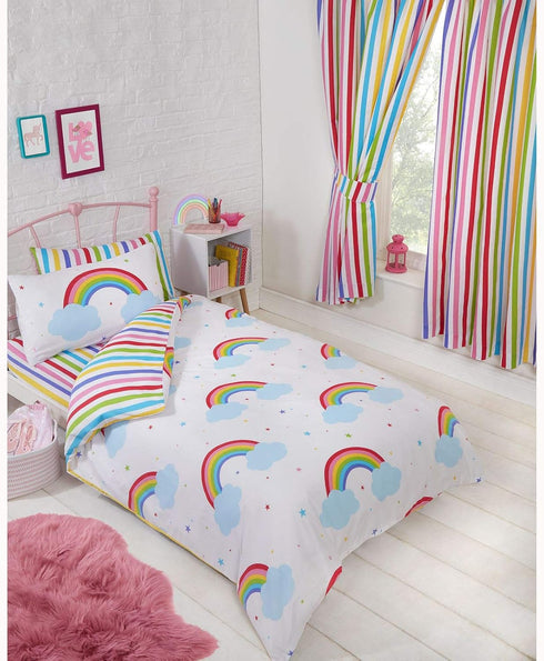 Price Right Home Rainbow Sky Junior Toddler Duvet Cover and Pillowcase Set...