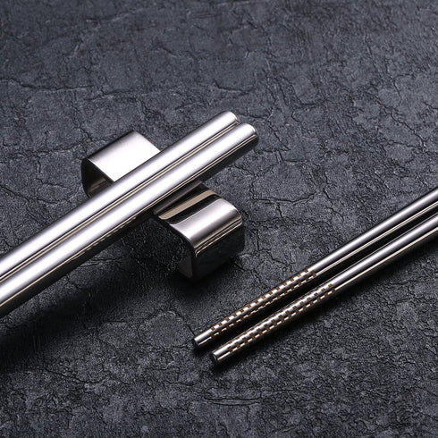 Devico Chopsticks, Metal Chopsticks, 18/10 Stainless Steel Chopstick Set, Reusable, Dishwasher Safe (5 pairs)...
