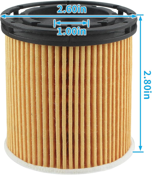 4PCS Engine Oil Filter with Seals Replaces 26350-2M000 Compatible With Hyundai Accent 2020-2022 Compatible With Elantra Compatible With Kona Compa...