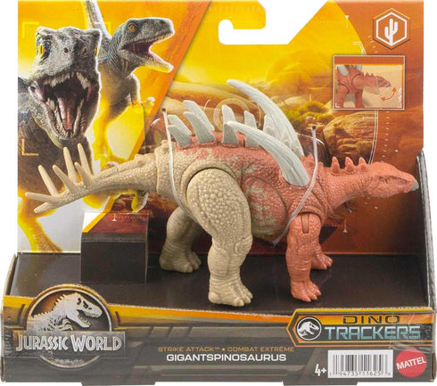 Mattel Jurassic World Strike Attack Dinosaur Toy, Gigantspinosaurus Action Figure with Movable Joints & Strike Motion...