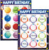 17.7 x 13.7 in Happy Birthday Chart Poster Set Space Calendar Birthday Classroom Decorations Galaxy Birthday Chart Bulletin Board Solar System Bac...